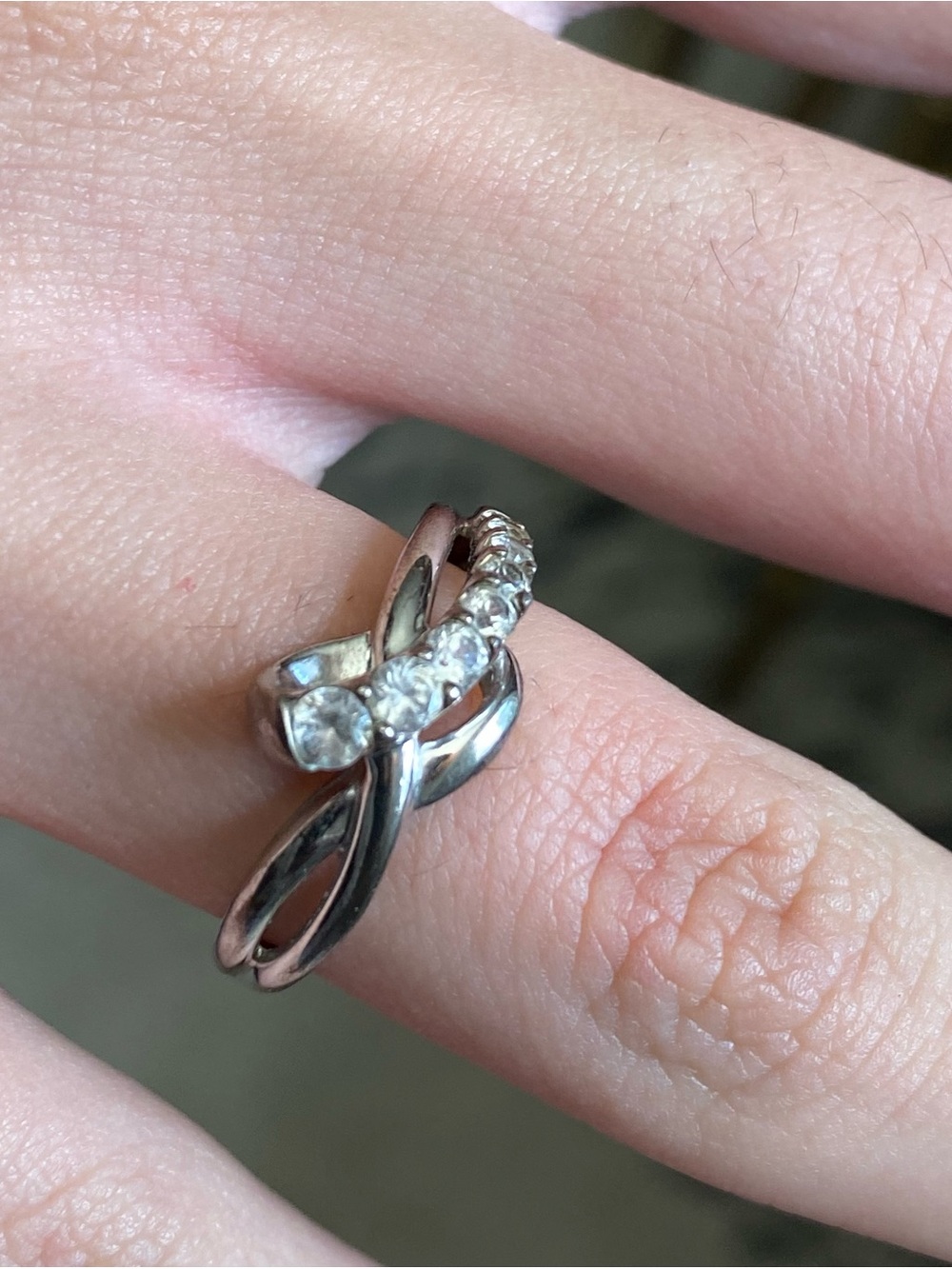 Sterling Silver 925 bypass ring size 7